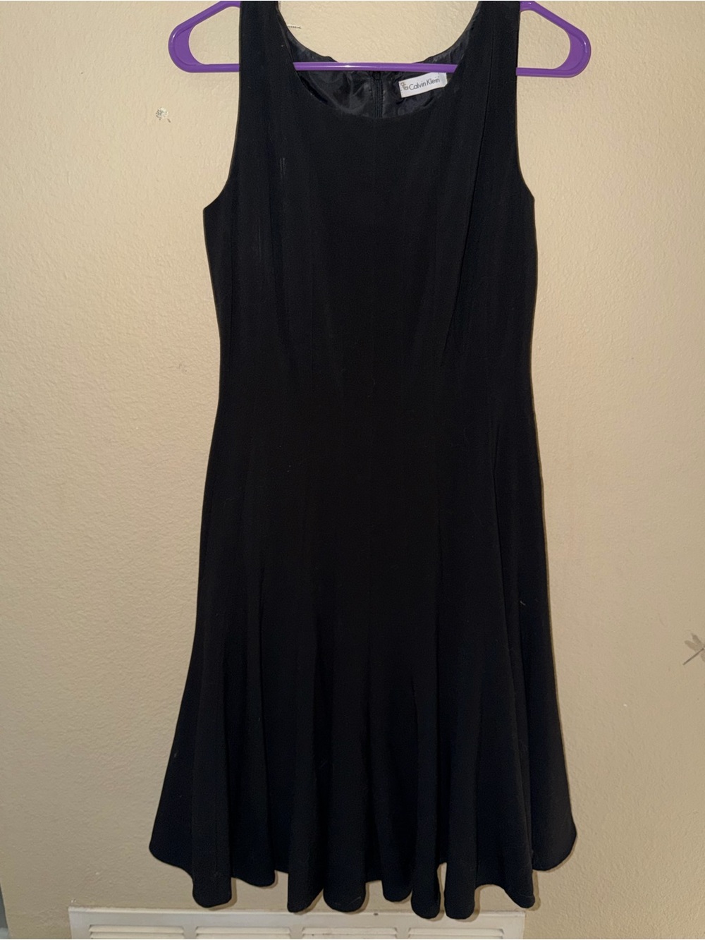 Calvin Klein Black Sleeveless Midi Dress